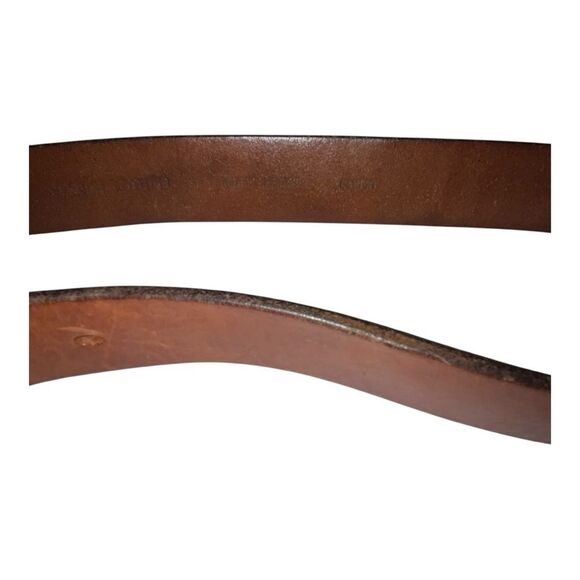 Roundtree & York Men’s Brown Leather Belt with Silver Buckle, Size 38 - Picture 11 of 16